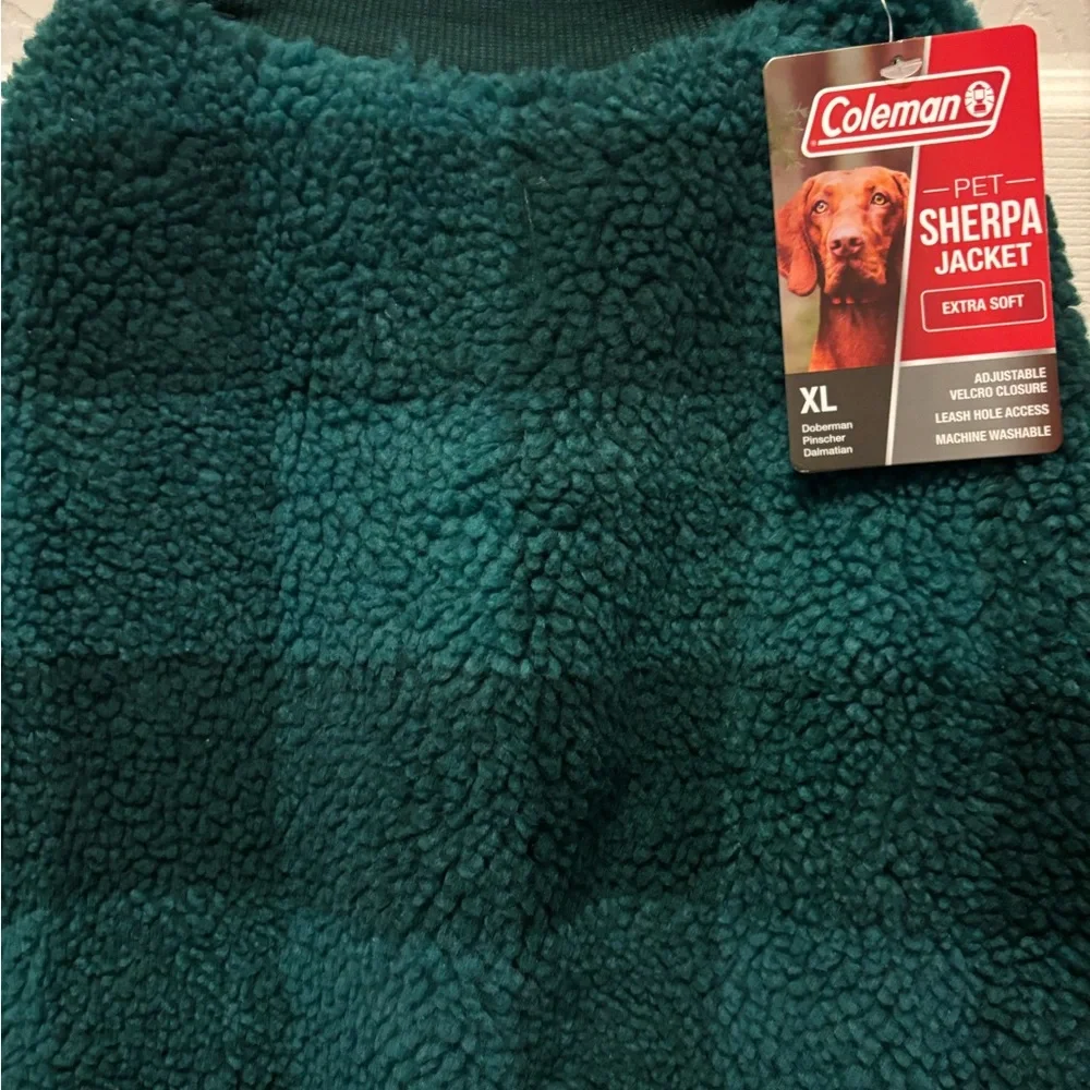 Coleman Green Pet Sherpa Fleece Jacket in Sizes XS, S, L BNWT